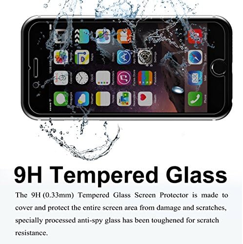 מגן מסך איילון לאייפון 8 פלוס 7 פלוס פרטיות אנטי בוהק 3 חבילה אנטי ריגול זכוכית מחוסמת פרטית [שחור]